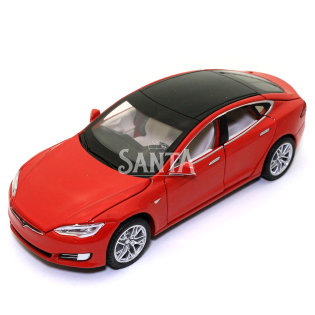 Іграшкова металева машинка Tesla «Автопром» Тесла світло звук червоний 15*5*6 см (6614) - зображення 2
