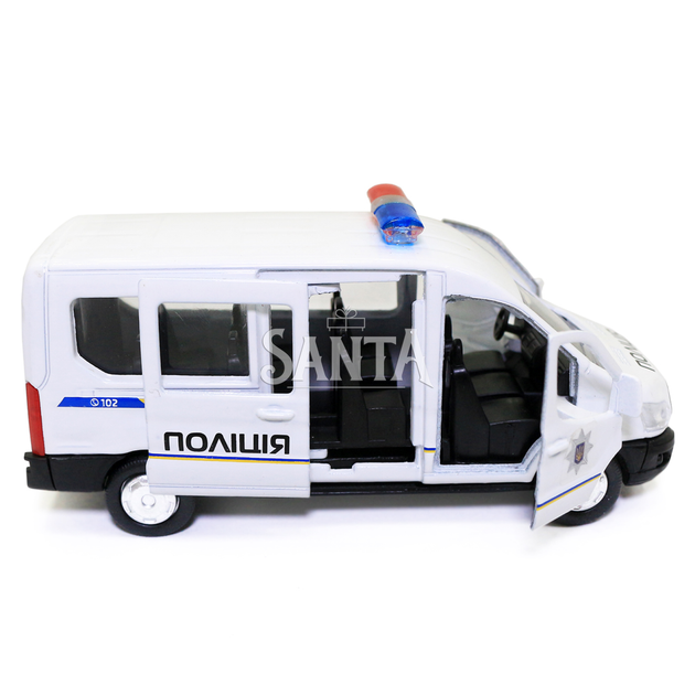 Машинка игровая Полиция «TechnoPark» Ford Transit белый 12*5*4 см