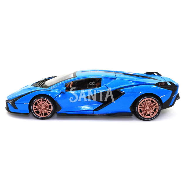 Игрушечная машинка металлическая Lamborghini Sian «АвтоЕксперт», Ламборджини Сиан, свет, звук, 20*8*5 см голубой (GT-1502) - Фото 4 Игрушечная машинка металлическая Lamborghini Sian «АвтоЕксперт», Ламборджини Сиан, свет, звук, 20*8*5 см голубой (GT-1502) - изображение 4