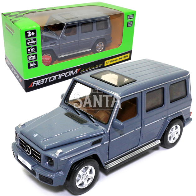 Игрушечная машинка металлическая «Mercedes-Benz G 350 d» Автопром Гелендваген, серый, 14*6*5 см, (68436) - Фото 1 Игрушечная машинка металлическая «Mercedes-Benz G 350 d» Автопром Гелендваген, серый, 14*6*5 см, (68436) - изображение 1