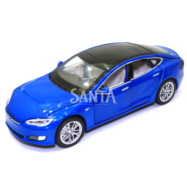 Іграшкова машинка металева Tesla «АвтоСвіт» Тесла синій, світло, звук, 15*4*5 см, (AS-2829) - зображення 2