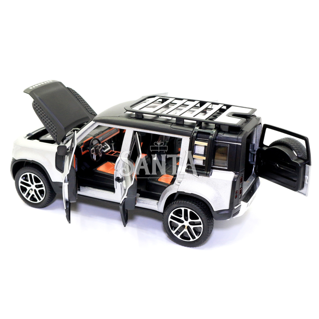 Машинка металлическая Land Rover Defender «AutoExpert» Дефендер джип серый звук свет 19*7*9 см (GT-1008) - изображение 7