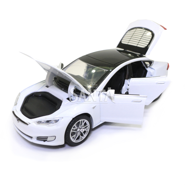 Іграшкова машинка металева Tesla «АвтоСвіт» Тесла білий, світло, звук, 15*4*5 см, (AS-2829) - зображення 7