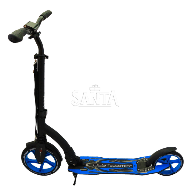 Самокат двухколесный BEST SCOOTER амортизатор, колеса PU, 230 мм, синий, до 100 кг (54664) - изображение 3