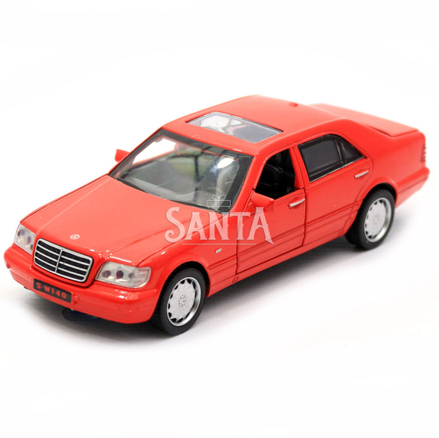Детская машинка игровая автопром «Mercedes» W140, 15, свет, звук, двери открываются, красный (3214) - изображение 4