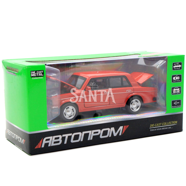 Машинка игровая автопром «ВАЗ-2106» Красный со световыми и звуковыми эффектами (7642) - изображение 2
