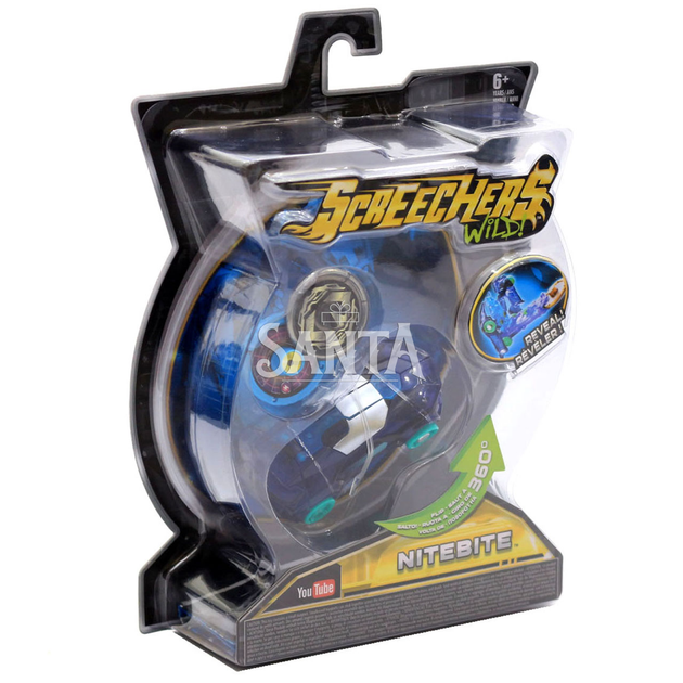 Машинка-трансформер игровой набор Screechers Wild Дикие Скричеры L1 Найтбайт (EU683115) - изображение 2