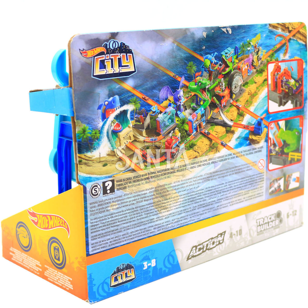 Игровой набор автотрек Hot Wheels Атака крокодила в гараже (FNB05