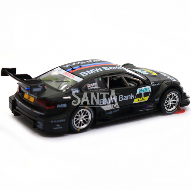 Машинка ігрова автопром «BMW M3 DTM» метал, 14 см, чорний, світло, звук, двері відкриваються (7852) - зображення 4