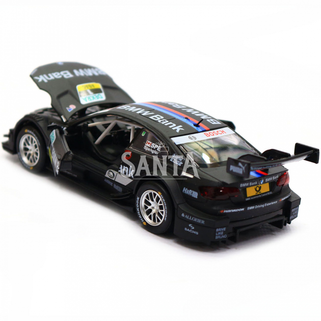 Машинка ігрова автопром «BMW M3 DTM» метал, 14 см, чорний, світло, звук, двері відкриваються (7852) - зображення 5