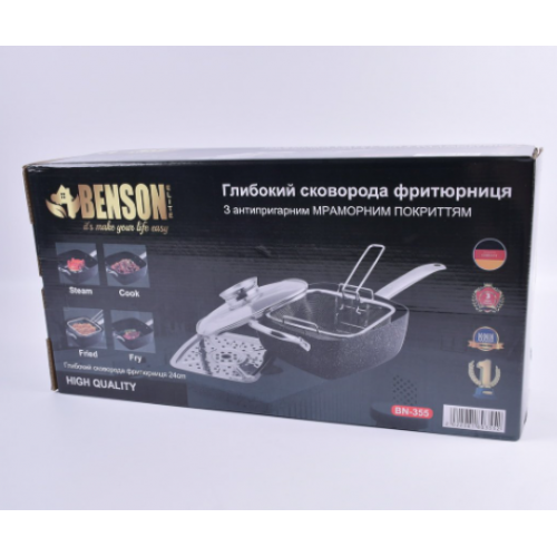 Сковорода-фритюрница Benson BN-355 24см - изображение 2