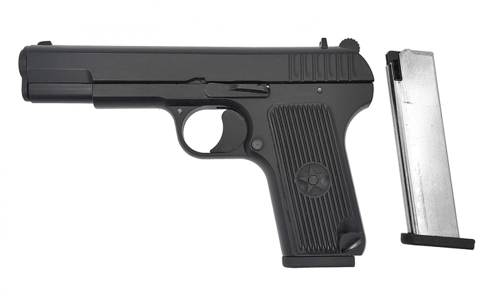 Стартовый пистолет SUR 1071 black с доп. магазином (ТТ - Тульский Токарев) - изображение 1