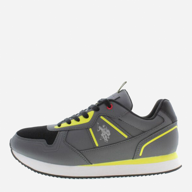 Buty sportowe męskie z siatką na platformie do kostki U.S. Polo Assn Sneaker NOBIL004MBYM1 45 Szare (8055197312537) - obraz 2