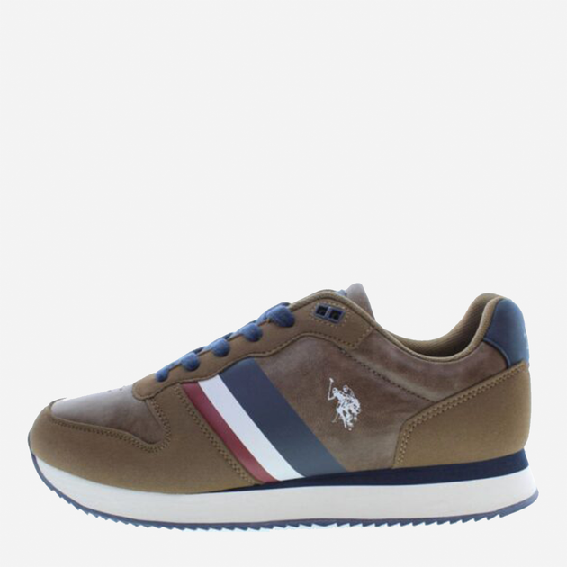 Buty sportowe męskie na platformie do kostki U.S. Polo Assn Sneaker NOBIL005MBYH1 44 Brązowe (8055197313299) - obraz 2