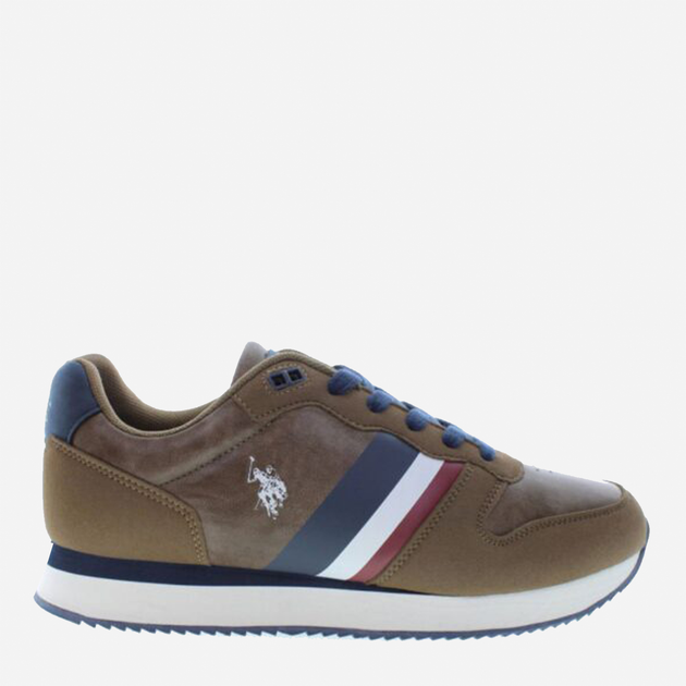 Buty sportowe męskie na platformie do kostki U.S. Polo Assn Sneaker NOBIL005MBYH1 45 Brązowe (8055197313305) - obraz 1