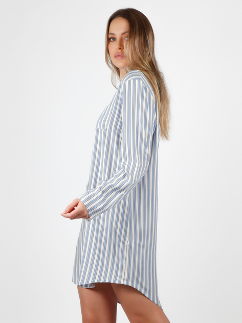 Koszula nocna damska na guziki Admas Classic 51602 XL Niebieska (8433623619182) - obraz 4