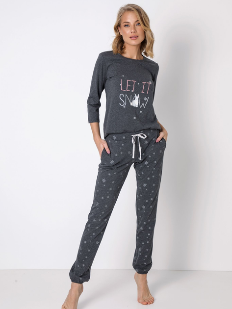 Piżama (bluza + spodnie) Aruelle Buffy piżama długa S Szara (5904541432403) - obraz 1