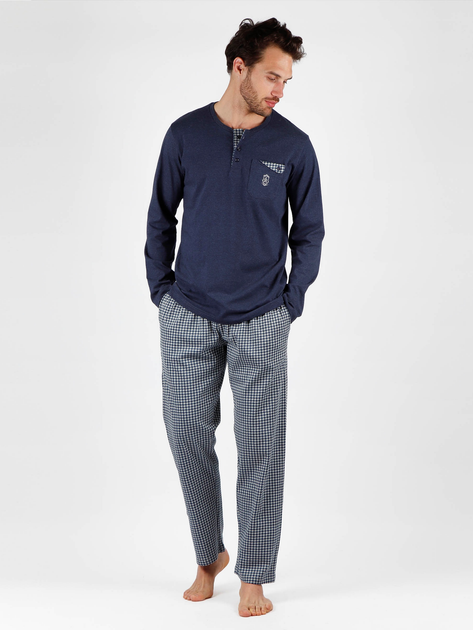 Piżama Admas Classic 56579 M Niebieska (8433623623165) - obraz 1
