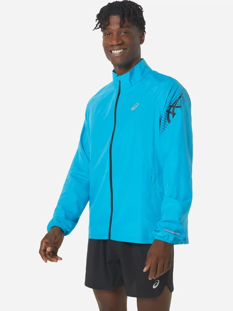 Спортивная ветровка мужская ASICS Icon Jacket 2011C733-403 M Синяя (4550456337855) - изображение 3