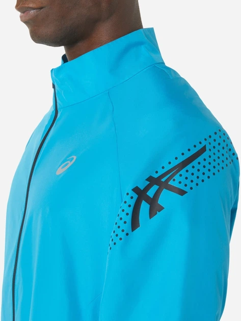 Спортивная ветровка мужская ASICS Icon Jacket 2011C733-403 M Синяя (4550456337855) - изображение 5