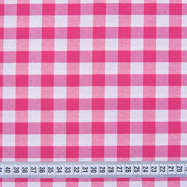 Скатерть Клетка розовая 1,5 см (TT106652) 140x200 см - изображение 4