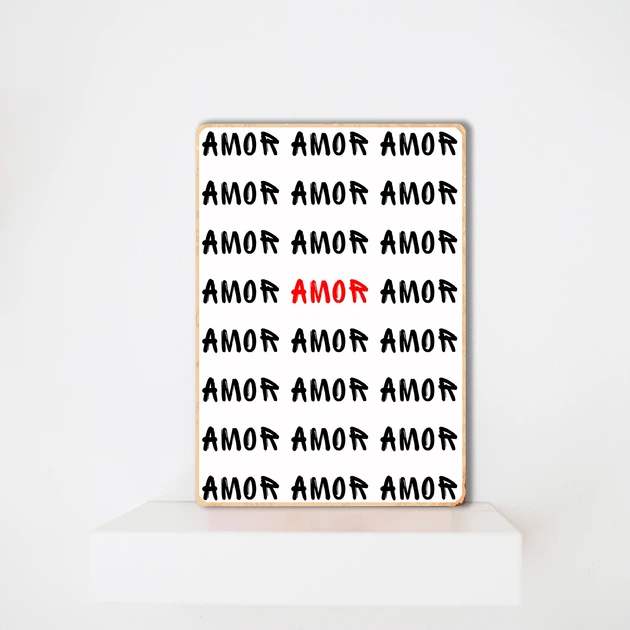 Дерев'яний Постер Amor А4 - Фото 1 Дерев'яний Постер Amor А4 - зображення 1