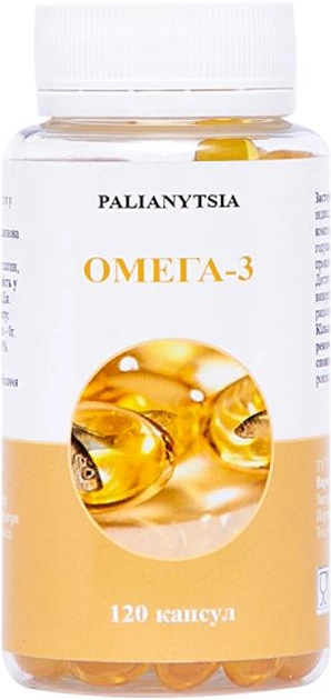 Капсули Palianytsia Омега-3 Palianytsia 500 мг 120 капсул (4780201342449) - зображення 1
