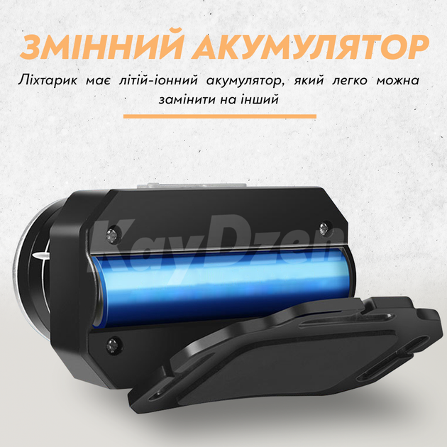 Налобний ліхтар Police SQ-701 акумуляторний LED ліхтарик - зображення 3