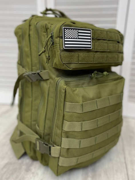 Тактический штурмовой рюкзак оливковый USA 45л. - изображение 1