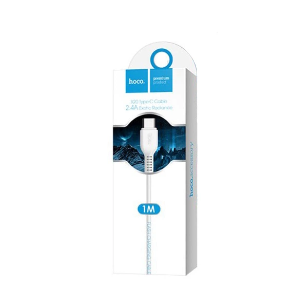 Кабель зарядки HOCO X20 (2A) (1M) USB - Type-C для мобільних пристроїв Samsung/Xiaomi/Huawei/Meizu/Realme Білий - Фото 2 Кабель зарядки HOCO X20 (2A) (1M) USB - Type-C для мобільних пристроїв Samsung/Xiaomi/Huawei/Meizu/Realme Білий - изображение 2