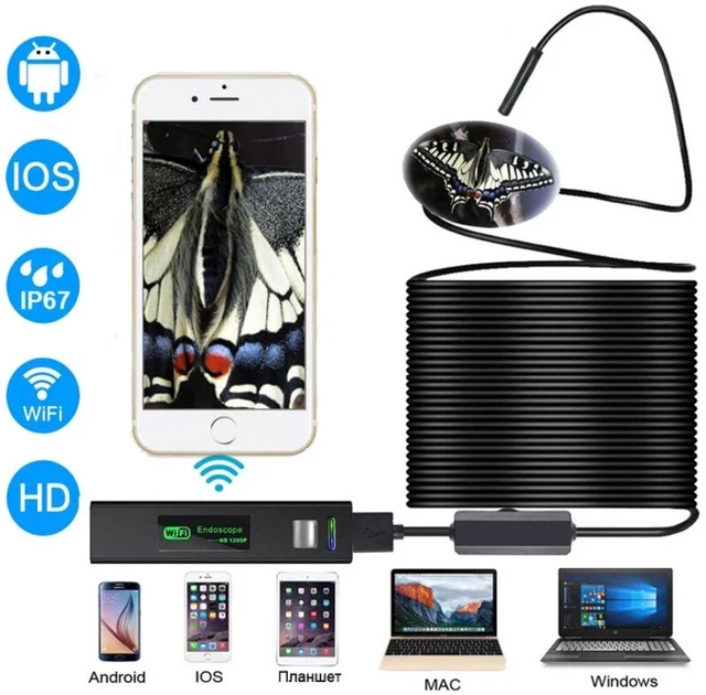 USB Wi-Fi камера, бороскоп, эндоскоп 8 мм, 10 м - изображение 3