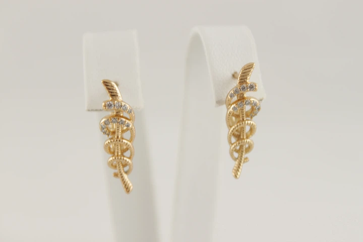 Серьги Xuping Jewelry куб. цирконий позолота (086859) - Фото 1 Серьги Xuping Jewelry куб. цирконий позолота (086859) - изображение 1