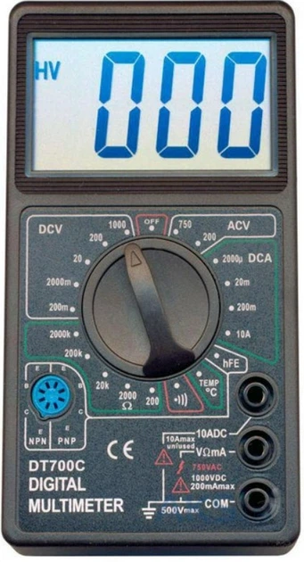 Мультиметр тестер цифровой Digital Multimeter DT-700C со звуком и датчиком температуры - изображение 2