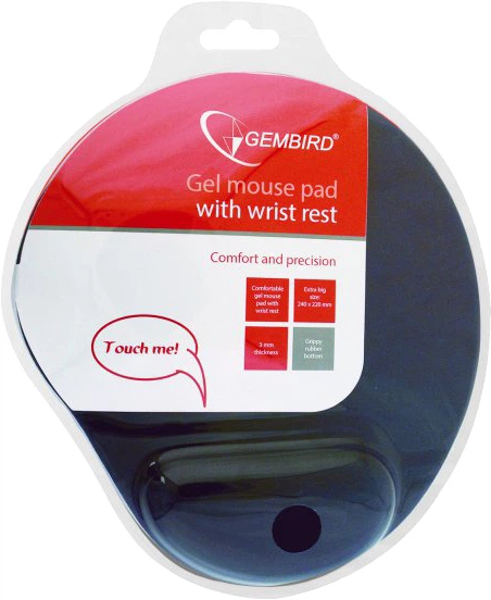 Podkładka pod mysz GEMBIRD Czarna (MP-GEL-BK) - obraz 2