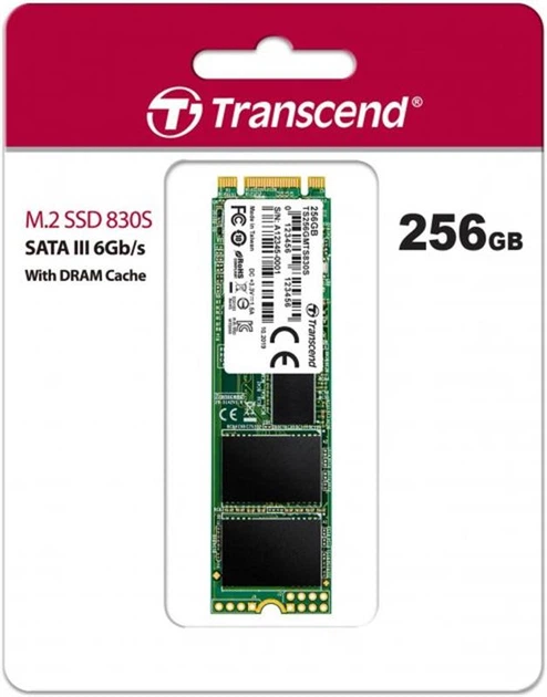 Накопичувач SSD 256GB Transcend 830S M.2 2280 SATAIII 3D TLC