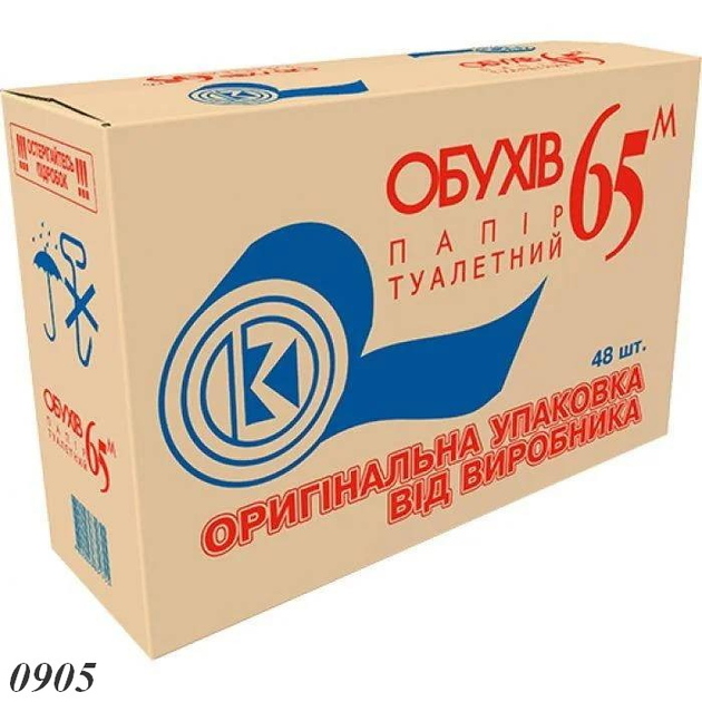 ROZETKA | Бумага туалетная Обухов 65 м серая в коробке 48 шт (0905) от ...