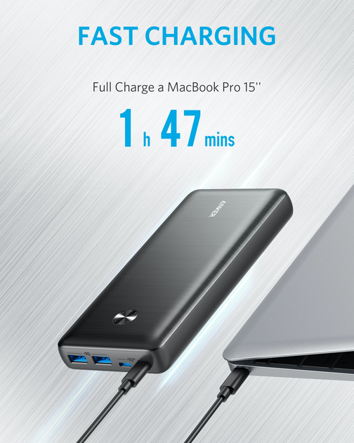 УМБ Power Bank ANKER PowerCore III Elite 25600 mAh 87W (Чорний) - зображення 2