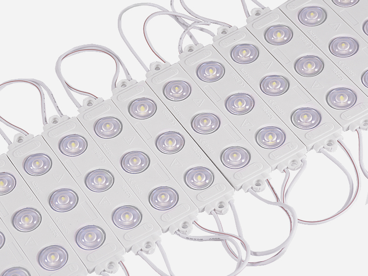 Світлодіодний модуль SMD3030 3 LED 220В 1.5Вт IP65 холодний білий - зображення 2