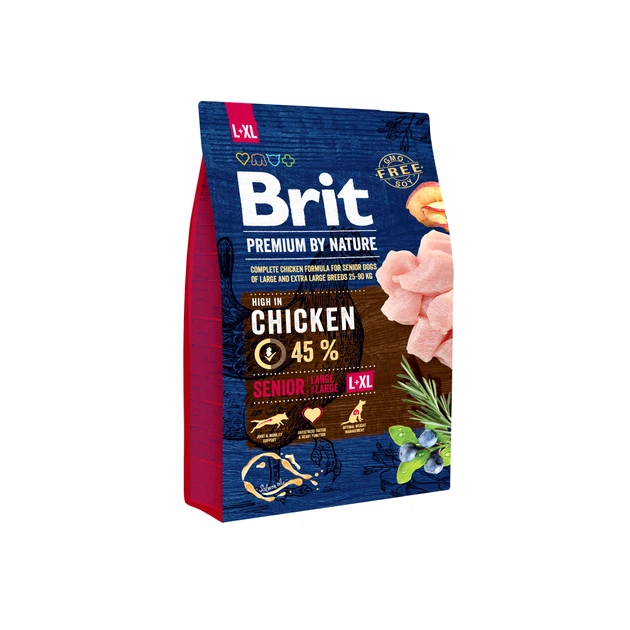 Корм сухий Brit Premium Dog Senior Large L+XL Chicken курка для собак великий та гігантських порід 25-90 кг похилого віку 3кг арт.170828/526475 - Фото 1 Корм сухий Brit Premium Dog Senior Large L+XL Chicken курка для собак великий та гігантських порід 25-90 кг похилого віку 3кг арт.170828/526475 - зображення 1