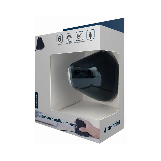 Мышка Gembird MUS-ERGO-03 USB Black (MUS-ERGO-03) - Фото 8 Мышка Gembird MUS-ERGO-03 USB Black (MUS-ERGO-03) - изображение 8