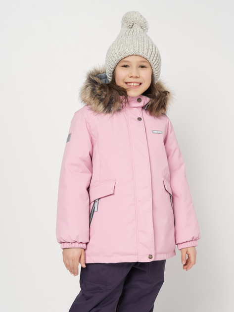 Акція на Дитяча зимова куртка-парка для дівчинки Lenne Mila 22332/124 104 см Рожева від Rozetka