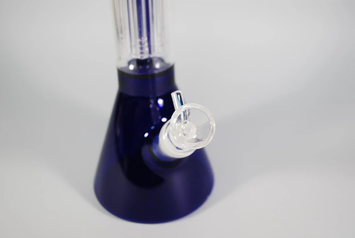 Бонг стеклянный Medusa Blue с диффузором и 2 шлифами 30 см - изображение 4