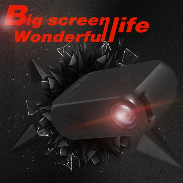 Портативный проектор Led projector YG-320 Mini 700 lumen с динамиком мультимедийный проектор, поддержка 1080р Черный - изображение 8