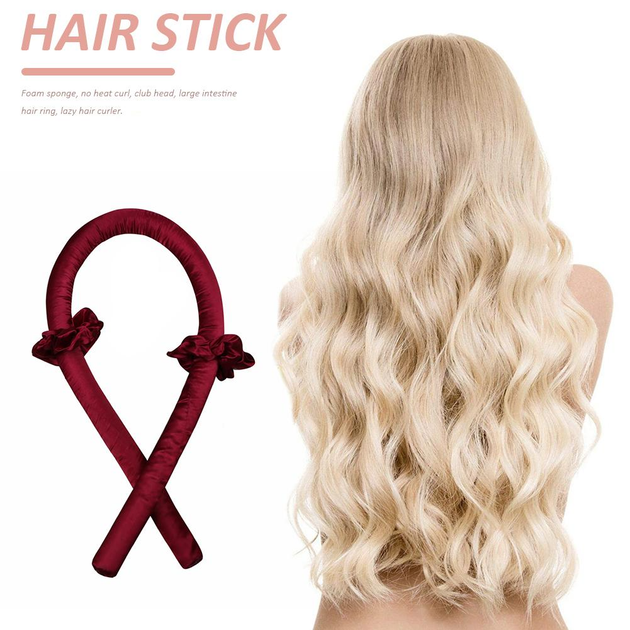 Мягкие бигуди для холодной завивки волос и создания локонов Navi Hair Hold с резинками и заколкой Бордо - Фото 3 Мягкие бигуди для холодной завивки волос и создания локонов Navi Hair Hold с резинками и заколкой Бордо - изображение 3