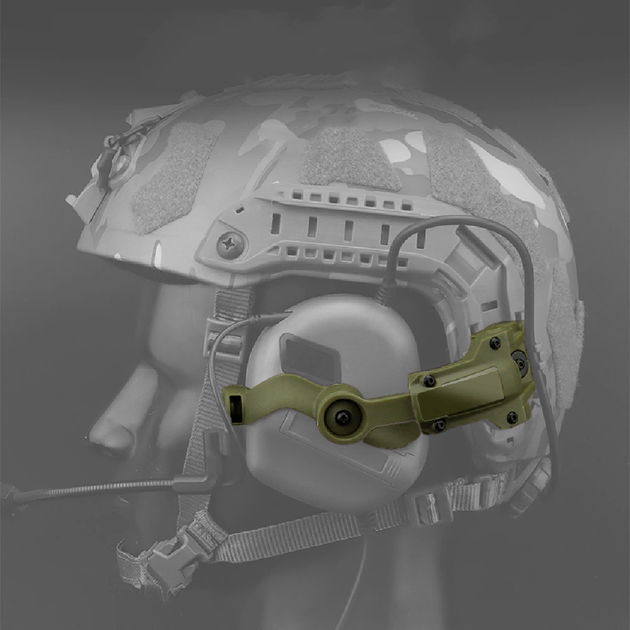 Комплект креплений активных наушников Earmor / Howard Leight / TAC-SKY на шлем (Олива) (HD-ACC-08-FG) - изображение 1