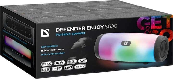 Портативная колонка Defender Enjoy S600 10W Black (4745090820232) - Фото 5 Портативная колонка Defender Enjoy S600 10W Black (4745090820232) - изображение 5