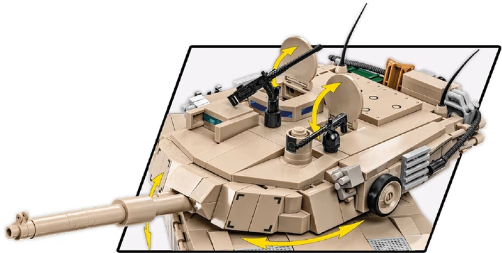 Klocki konstrukcyjne Cobi Czołg M1A2 Abrams 975 elementów (COBI-2622) - obraz 5