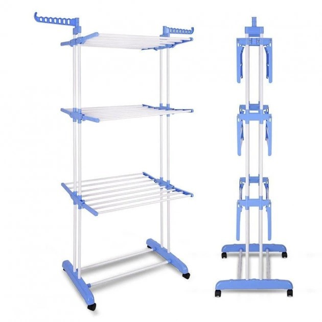 Напольная сушилка для белья Garment Rack With Wheels 3 яруса TW116 от ...
