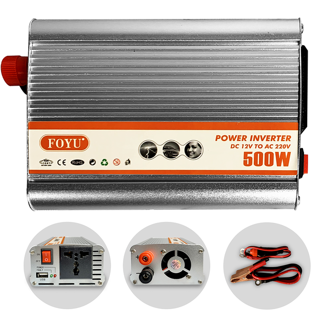 Преобразователь напряжения FOYU FO-Q012 500 Ватт инвертор 500W с ...