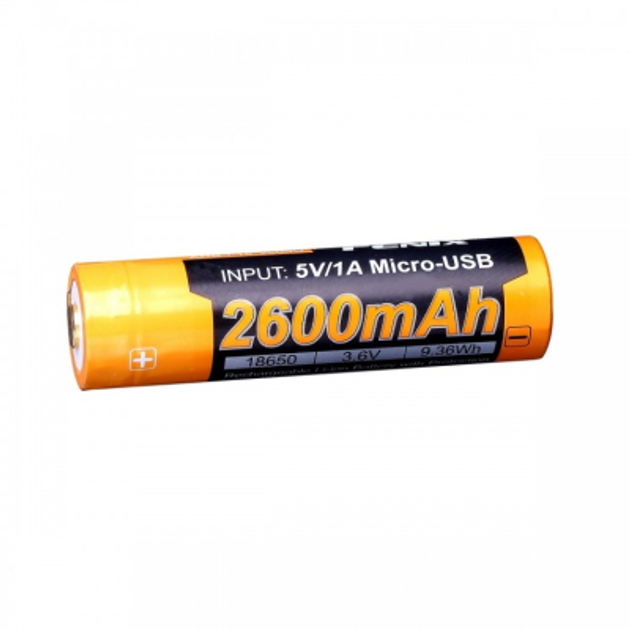 Аккумулятор Fenix 18650 2600 mAh micro usb зарядка (ARB-L18-2600U ...